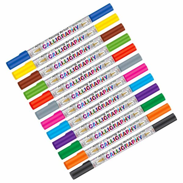 Add Gel Softline Little Artist Colouring Pen - Twin Tip Brush Pen Set (12  Colours)