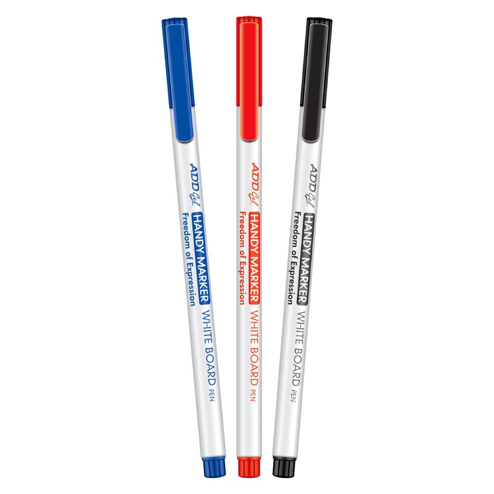 Add Gel Handy White Board Marker Pen (Blue & Black - 20 Markers)