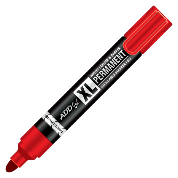 XL Permanent Refillable Marker Pen Pack of 10 Markers Addgel