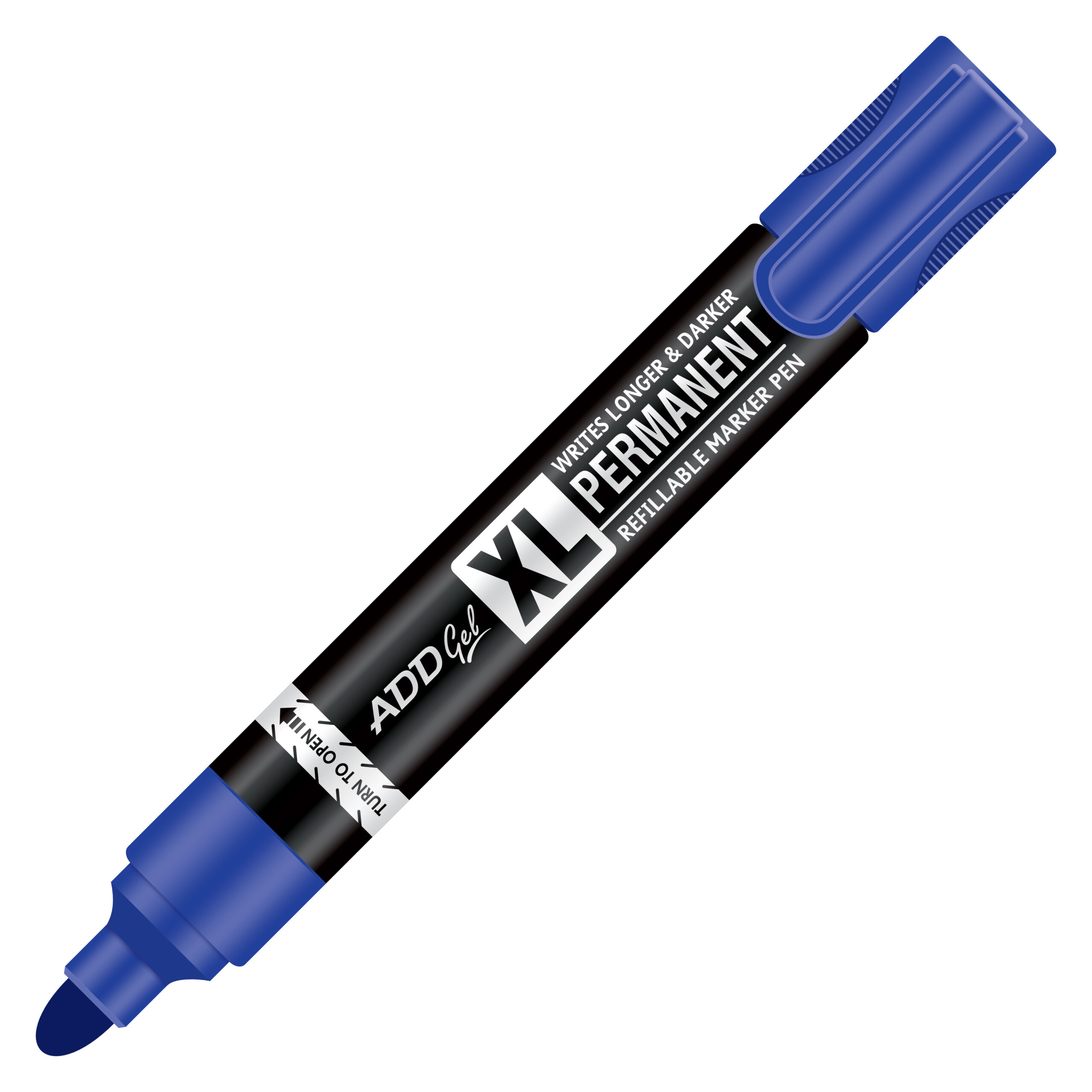 XL Permanent Refillable Marker Pen Pack of 10 Markers Addgel