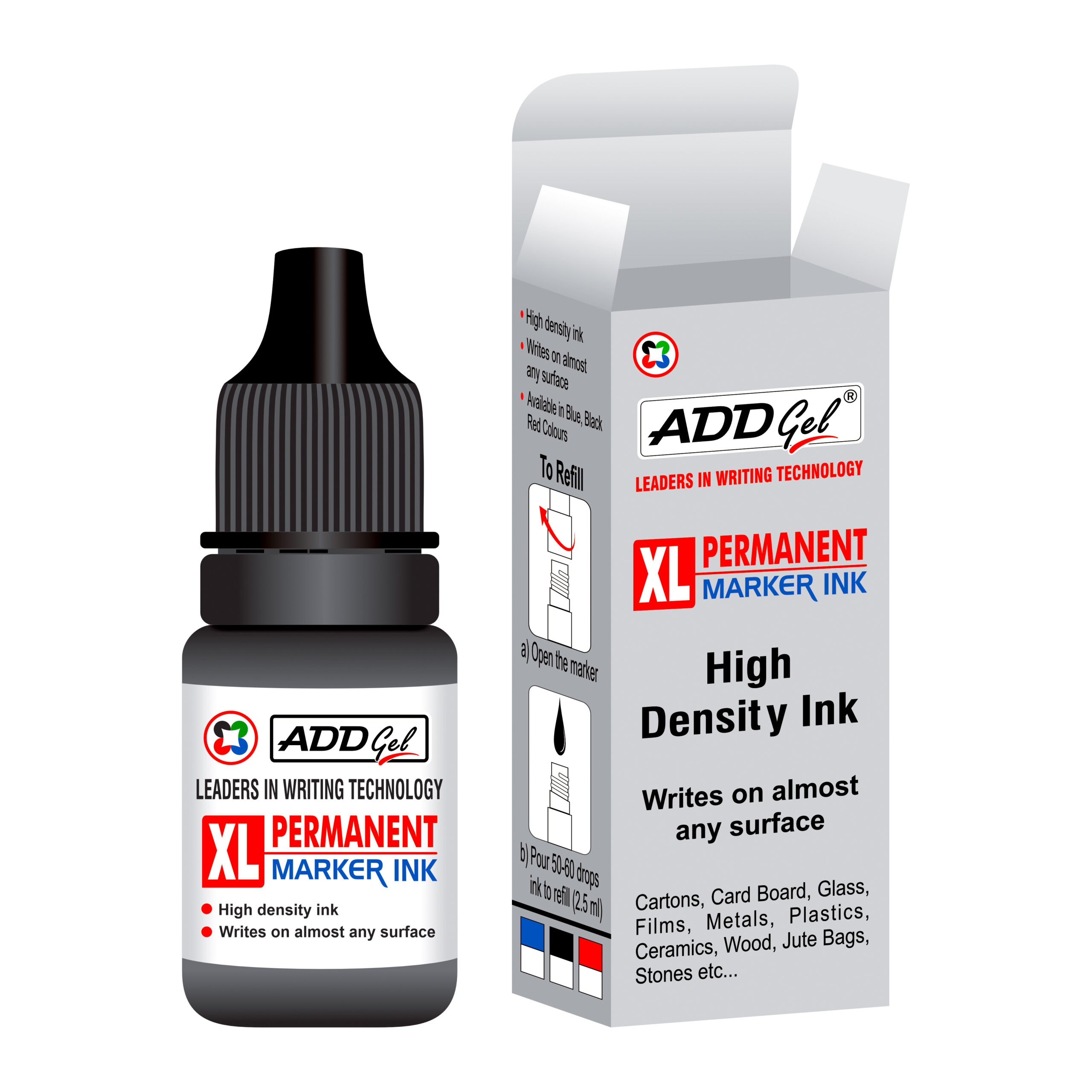 White Board Marker Ink Pack of 10 Bottles – Addgel