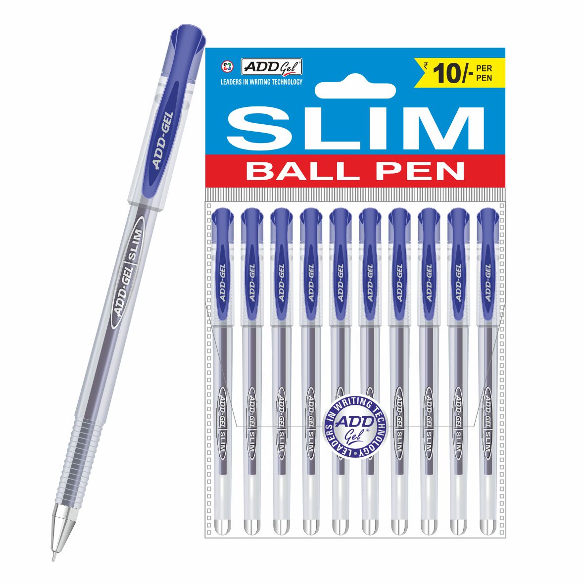 Slim Ball Pen Pack of 10 Pens